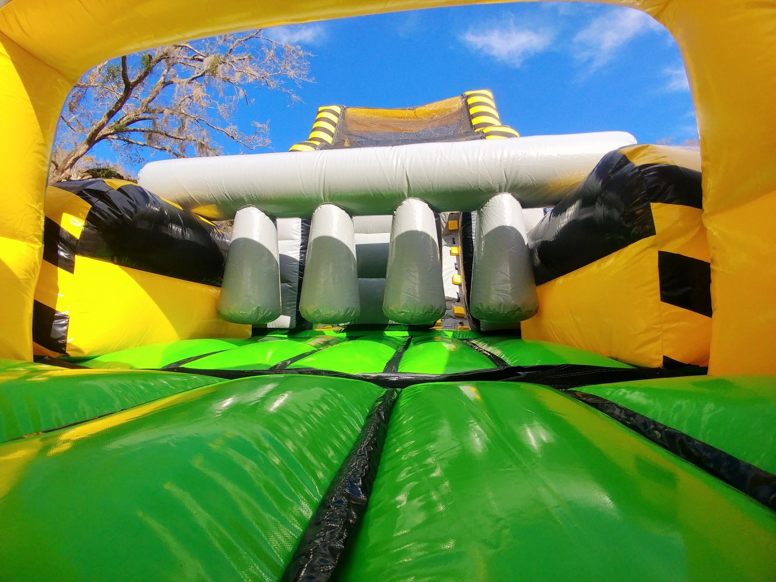 70ft TOXIC Two Lane DRY Obstacle Course Slide Bounce House Tampa